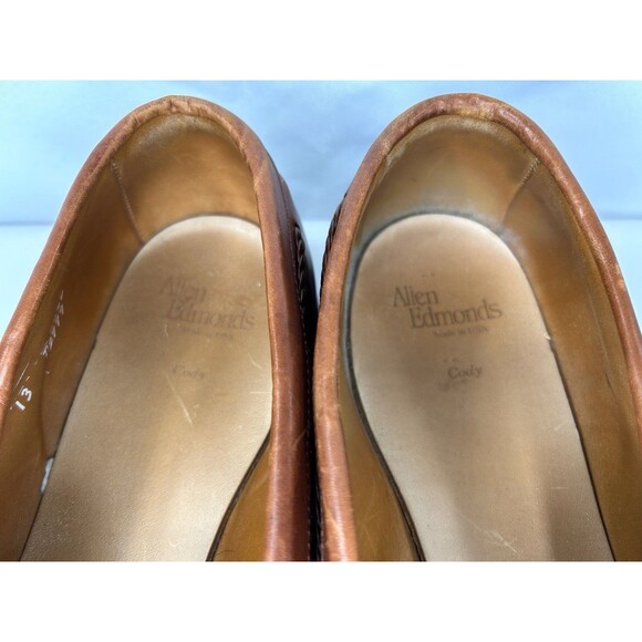 Allen Edmonds Cody Loafers Men's 13 D Brown Leather Tassel Kiltie Slip On Shoes - Picture 8 of 10